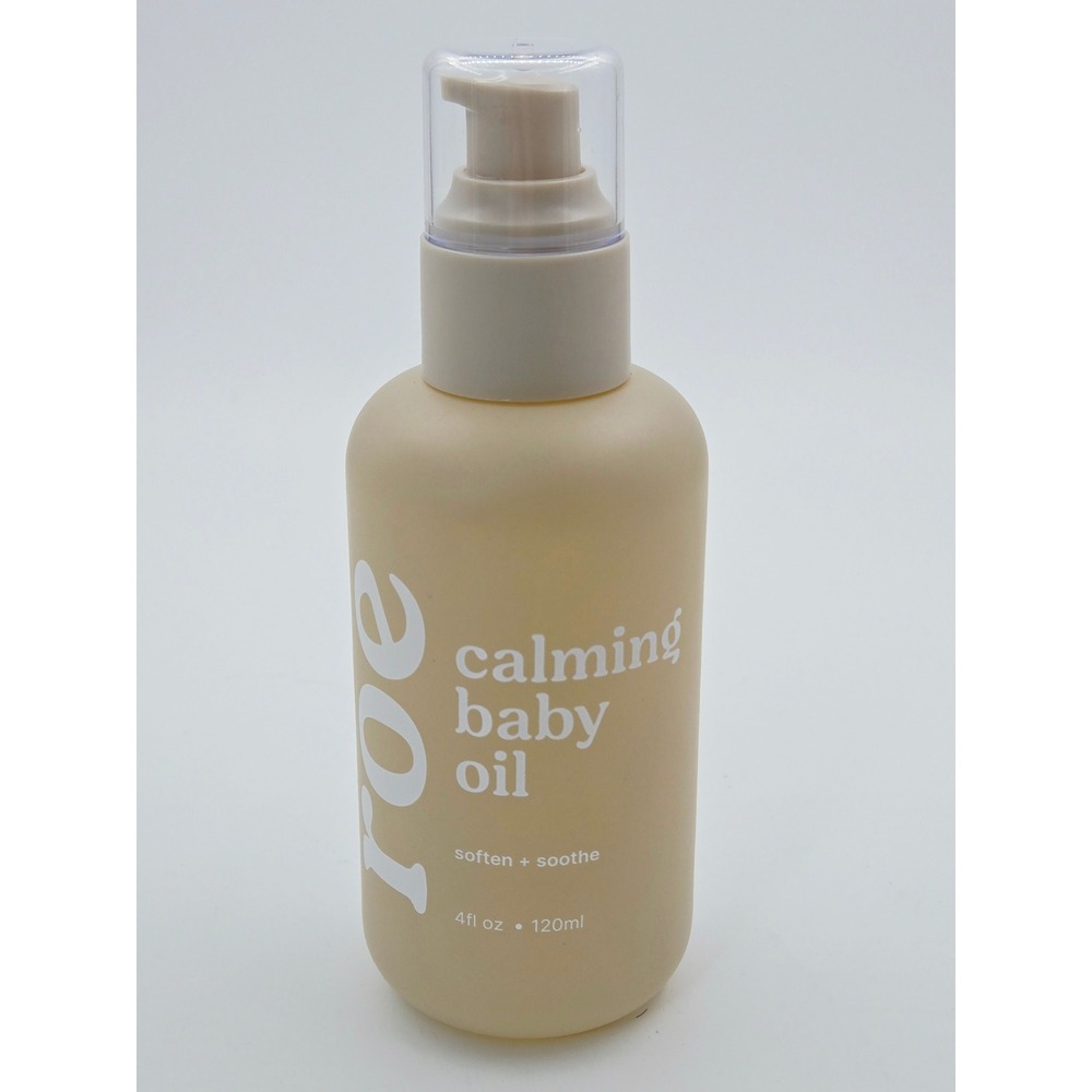Roe Calming Baby Oil Soften + Soothe Fragrance Free‎ Vegan 4fl oz 120ml Pump